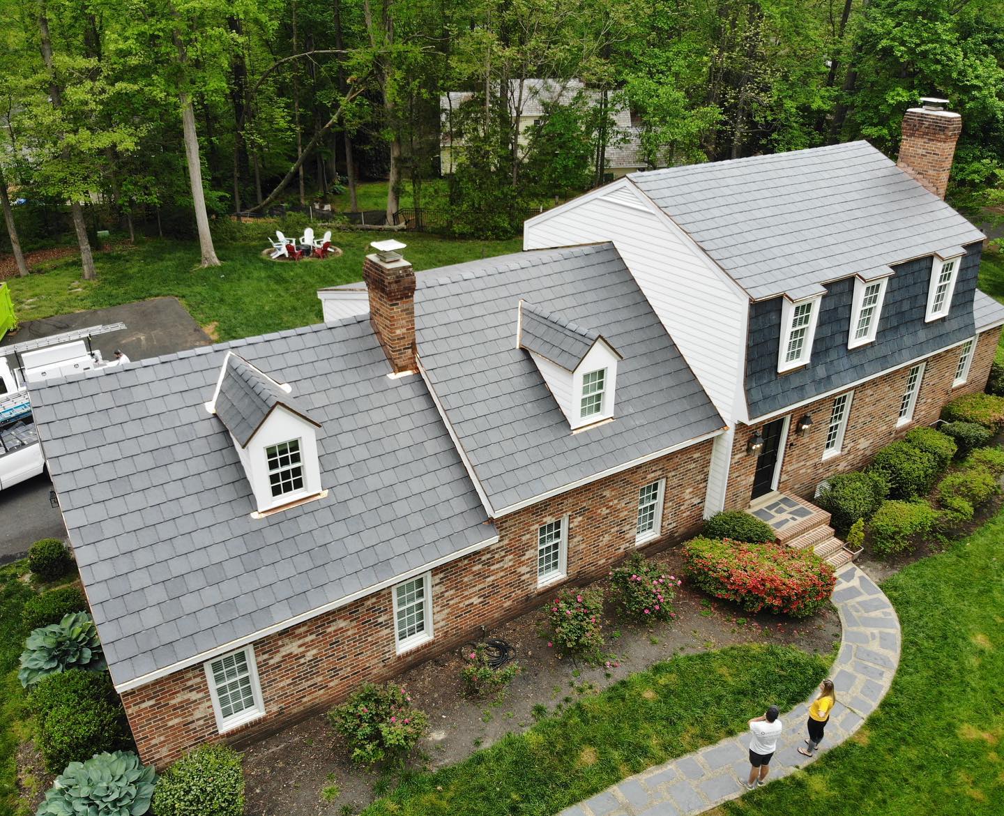 New Divinci slate roof on a colonial in Richmond, VA
